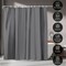 Americanflat 71x74 Solid Grey Shower Curtain - Water Resistant - Polyester Fabric